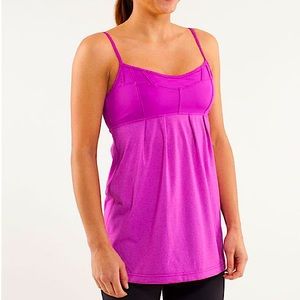 LULULEMON 💜 Purple lined built in sport bra workout spaghetti strap tank top